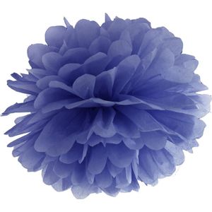 Pompon Blauw 25cm