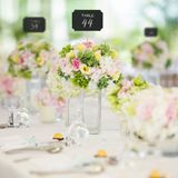 PartyDeco foto prop set beschrijfbaar - Bruiloft - zwart - set 4x stuks - 11 x 8 cm