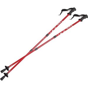 Nordic walking sticks aluminium anti-shock systeem 65-135cm EUROBATT rode kleur