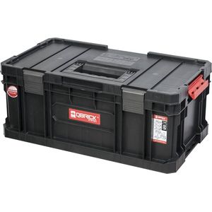 Qbrick 1606 Gereedschapskoffer, gereedschapskist, met 2 organizers, gereedschapskist, modulaire boxen, gereedschapsopslag (KG), zwart