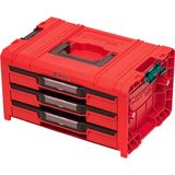 Qbrick System - PRO Drawer 3 Toolbox - Rood - Modulair - 3 Laden