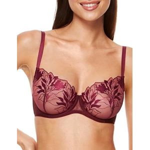Gorteks Coco-B2 zachte beha, kant, comfort - 70B, donkerrood, donkerrood, 70B