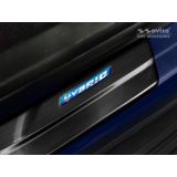 Avisa Zwart RVS Instaplijsten passend voor Toyota RAV4 (5th Gen.) 2018- - 'Hybrid' - 4-delig