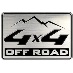 Avisa - 4x4 OFF Road - Aluminium Embleem/Logo - 5,5x3,6cm