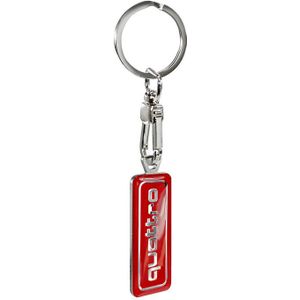 RVS Sleutelhanger - 'Quattro' Rood