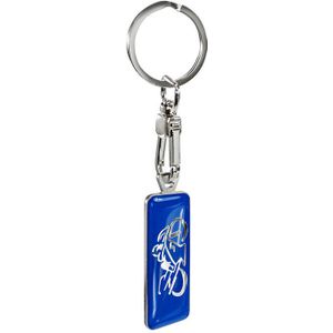 RVS Sleutelhanger - 'Moto' Blauw
