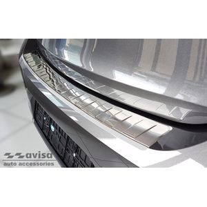 Achterbumperbeschermer | Opel | Corsa 19- 5d hat. | Edition / Elegance | Ribs | RVS rvs zilver