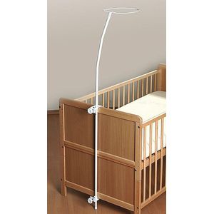 MamaLoes - Amy - Piekstok & Sluierstandaard - Wit - Klembevestiging - 150 cm