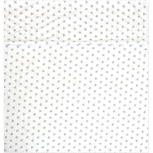 MamaLoes Wit met Grijze Sterren 100 x 150 cm Ledikantlaken 66928