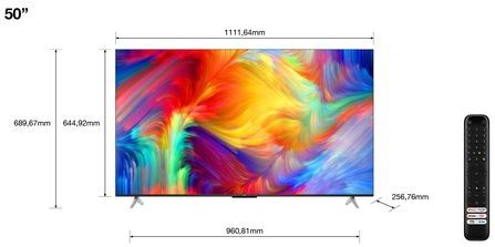 TCL P63 P638 127 cm (50") 4K Ultra HD Smart TV Wifi Zwart