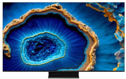 TCL - 55C805 - 4K Android Smart QD Mini-LED TV - 55' - Zwart - Aluminium