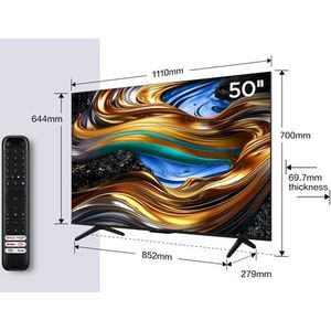 TCL P75 50P755 tv 127 cm (50") 4K Ultra HD Smart TV Wifi Titanium