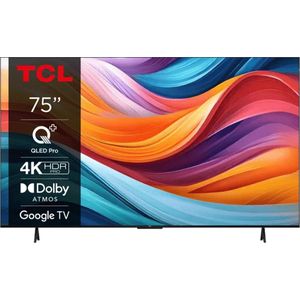TCL T7B 75T7B tv 190,5 cm (75") 4K Ultra HD Smart TV Wifi Titanium 450 cd/m²
