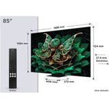 Tcl - 85C7K QD-Mini LED - Google TV - 85 Inch - Zwart