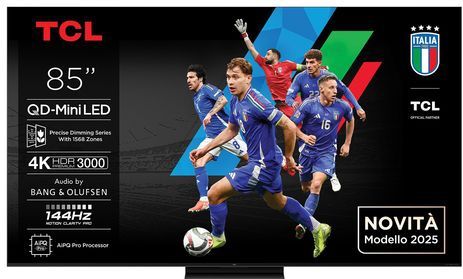 Tcl - 85C7K QD-Mini LED - Google TV - 85 Inch - Zwart