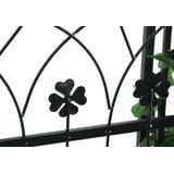 Gardenline - rozenboog metaal met hekje - 106x50x217cm - zwart