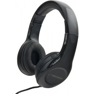 Esperanza EH138K Hoofdband, zwart, hoofdtelefoon (hoofdband, bekabeld, 3 m, zwart)