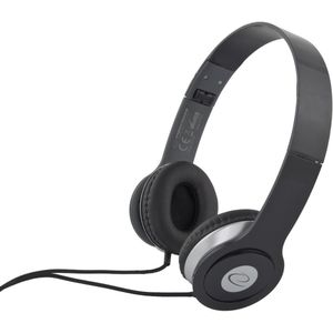 Esperanza EH145K hoofdtelefoon, zwart, hoofdtelefoon, hoofdtelefoon (oorsluitend, bekabeld, 3 m, zwart)