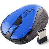 Titanum TITANUM TM114B RAINBOW - draadloos Optical Mouse 3D | 2.4 GHz| 1000 DPI| 3D| blauw