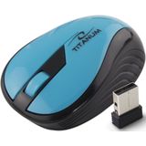 Esperanza Titanum Wireless Wireless Wireless Optische RF 1000dpi rechterhand zwart/turquoise