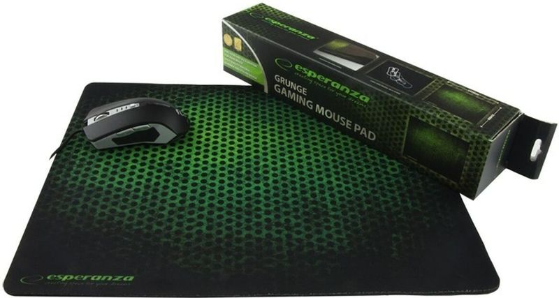 Esperanza EA146G Muismat, zwart, groen