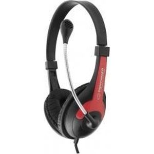 Esperanza - EH158R - Kantoorheadset - Zwart - Rood