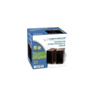 Esperanza Stereo Speakers 2.0 Folk - met houten behuizing