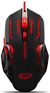 Esperanza - EGM403R - Computer Muis - Zwart - Rood - Bedraad - 2400 DPI