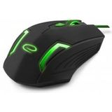 Esperanza Bedrade gamingmuis (Bedraad), Muis, Zwart, Groen