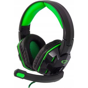 Esperanza - EGH380 - Gaming Headset - Zwart Groen - Kunststof