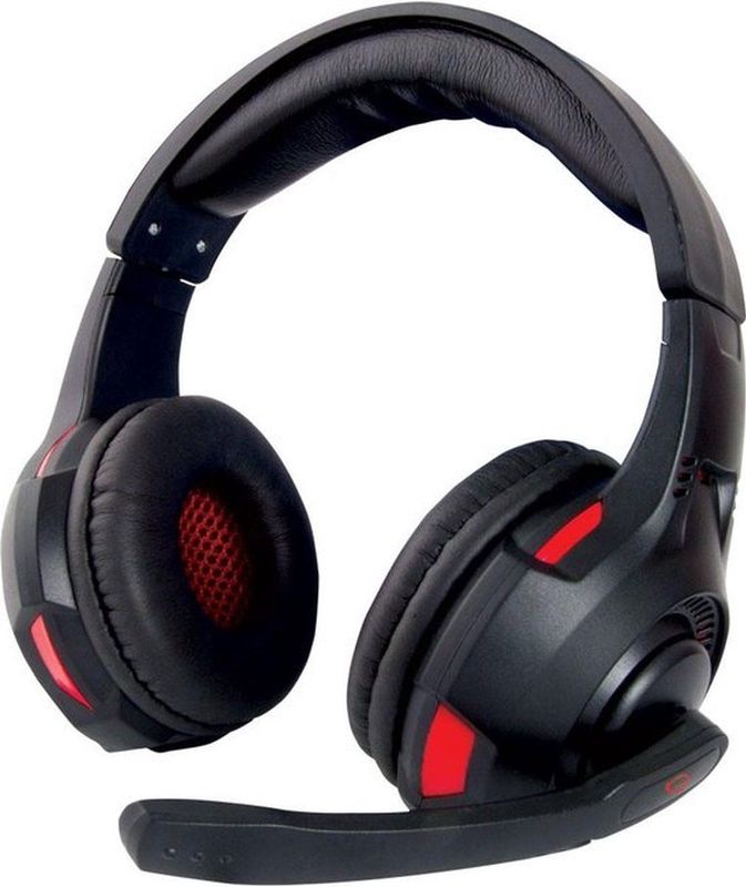 Esperanza Gaming Hoofdtelefoon Met Microfoon Stryker (Bedraad), Gaming headset, Rood, Zwart