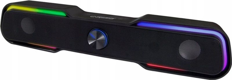 Esperanza Soundbar voor PC en Laptop - Computer Speakers met Volumeregeling - USB Aansluiting en LED Lichten - EGS101