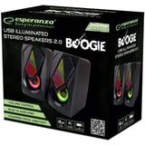 Esperanza ALTAVOCES 2.0 USB LED Rainbow Boogie EGS102