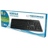 Esperanza Norfolk EK139 Bedraad USB-toetsenbord, zwart