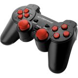 Esperanza EGG107R TROOPER - VIBRATION GAMEPAD voor PC COMPUTERS / PS3 - rood