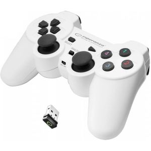 Esperanza EGG108W game controller Zwart, Wit RF Gamepad Analoog/digitaal PC, Playstation 3