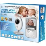 Esperanza ''Juan'' Babyfoon - Babymonitor - Met camera - 8 liedjes - Nacht visie - Temperatuur meter - Wit/grijs