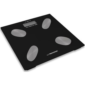 Esperanza, Weegschaal, EBS022K Personenweegschaal Elektronische personenweegschaal Vierkant zwart (180 kg)