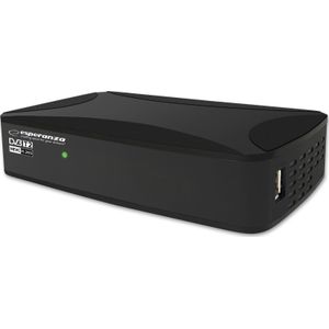 Esperanza Ontvanger TV EV108 (DVB-T2, CI slot), TV-ontvanger, Zwart