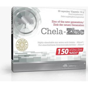 Chela-Zink 30 capsules, Hypoallergeen, voor immuunbooster, haar-, huid- en nagelbooster, het behoud van een normale vruchtbaarheid. ZINK VAN DE NIEUWE GENERATIE!!!