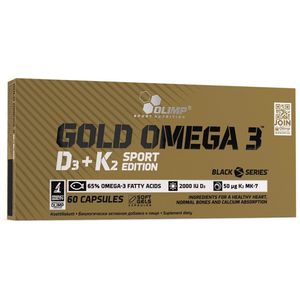 Gold Omega 3 D3+K2 - Vitamine D - Omega-3 Vetzuren - 2000 IE