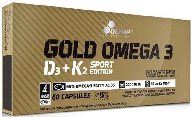 Olimp Gold Omega 3 D3+K2 Sport Editie - 60 Capsules