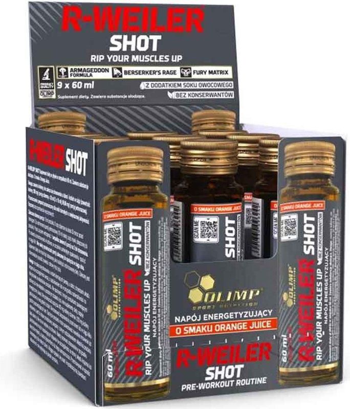 Redweiler Shots 9x 60ml Orange Juice