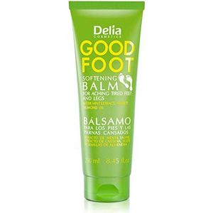 Delia Cosmetics Good Foot Balsem, verzachtende cr�ème voor zware en vermoeide voeten en benen, watermuntenextract en zoete amandelolie, verwijdert zwellingen, 250 ml