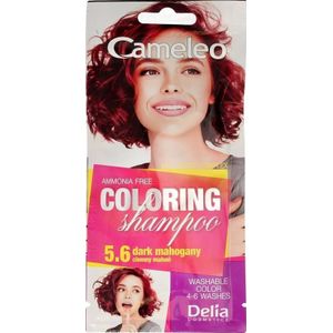 Cameleo - Donkere mahonie - snelle en eenvoudige kleurverfrissing ""kleur in kleur"" - zonder ammoniak en oxidatiemiddel - shampoo in zak - 40 ml