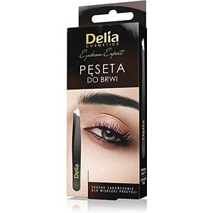 Delia Cosmetics Premium Kwaliteit Professionele Wenkbrauw Pincet Roestvrij Staal