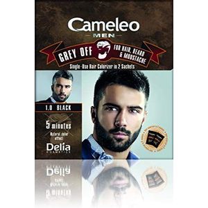 Cameleo men - snor en baardverf - zwart - 2x15ml