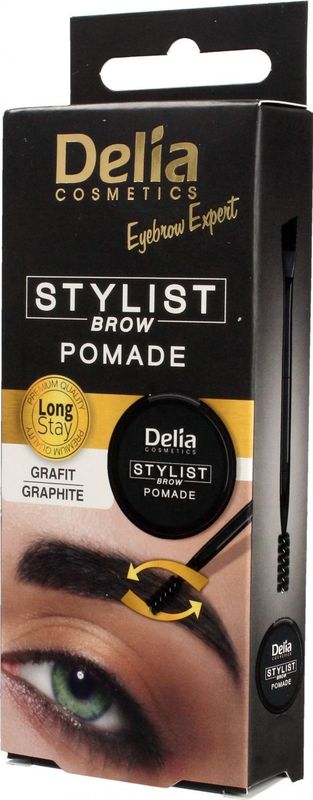 Delia Cosmetics - Brow Pomade - Graphite - Eyebrow Expert Stylist