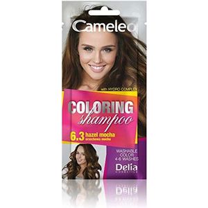 Cameleo - Kleurshampoo - Hazel Mocha - snelle en eenvoudige kleurverfrissing ""kleur in kleur"" - zonder ammoniak en oxidatiemiddel - shampoo in zak - 40 ml