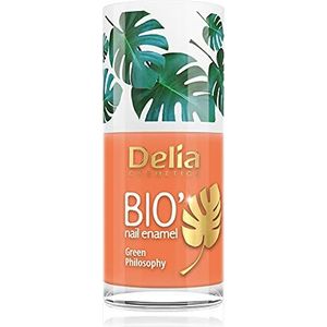 Delia Cosmetics - Nagellak Bio Green - Oranje - Veganistisch vriendelijk - Perfecte dekking en glans - Eenvoudig en snel gebruik - Natuurlijke ingrediënten - Langdurige kleur tot 6 dagen - 11 ml
